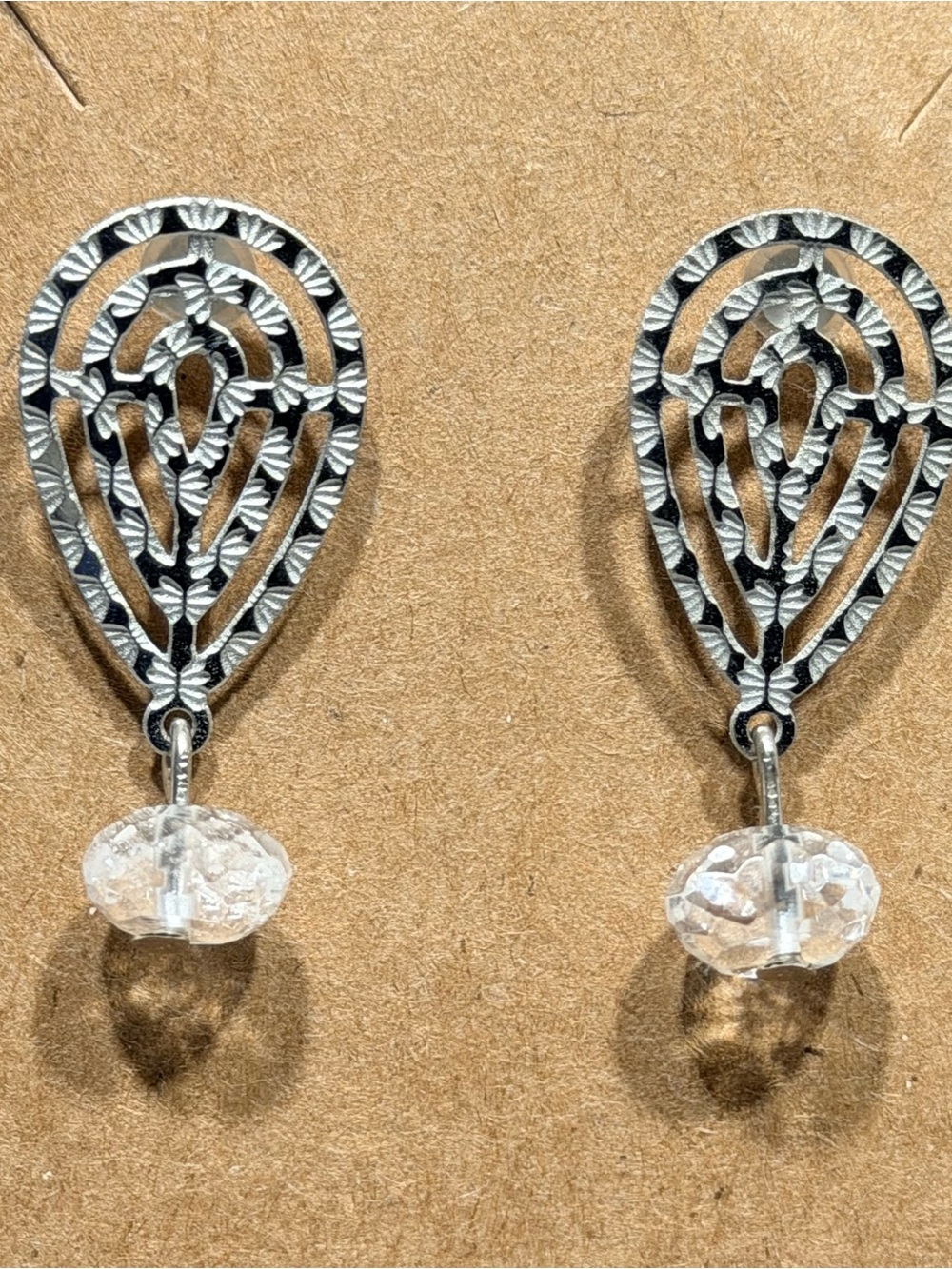 Elegant Silver Teardrop Earrings